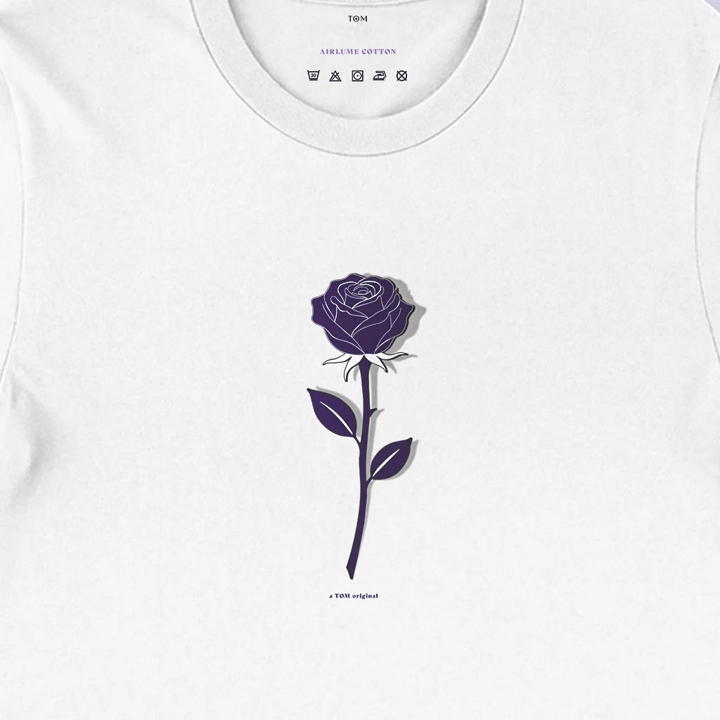 Casual Flower Shirt "Blue Rose"