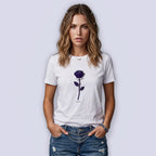 Casual Flower Shirt "Blue Rose"