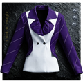 Tom Damen Blazer "Lines" - weiß-dark purple