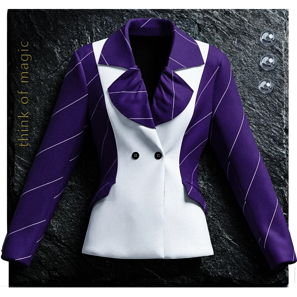 Tom Damen Blazer "Lines" - weiß-dark purple