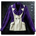 Tom Damen Blazer "Lines" - creme-dark purple