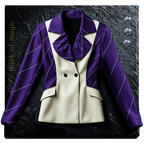 Tom Damen Blazer "Lines" - creme-dark purple