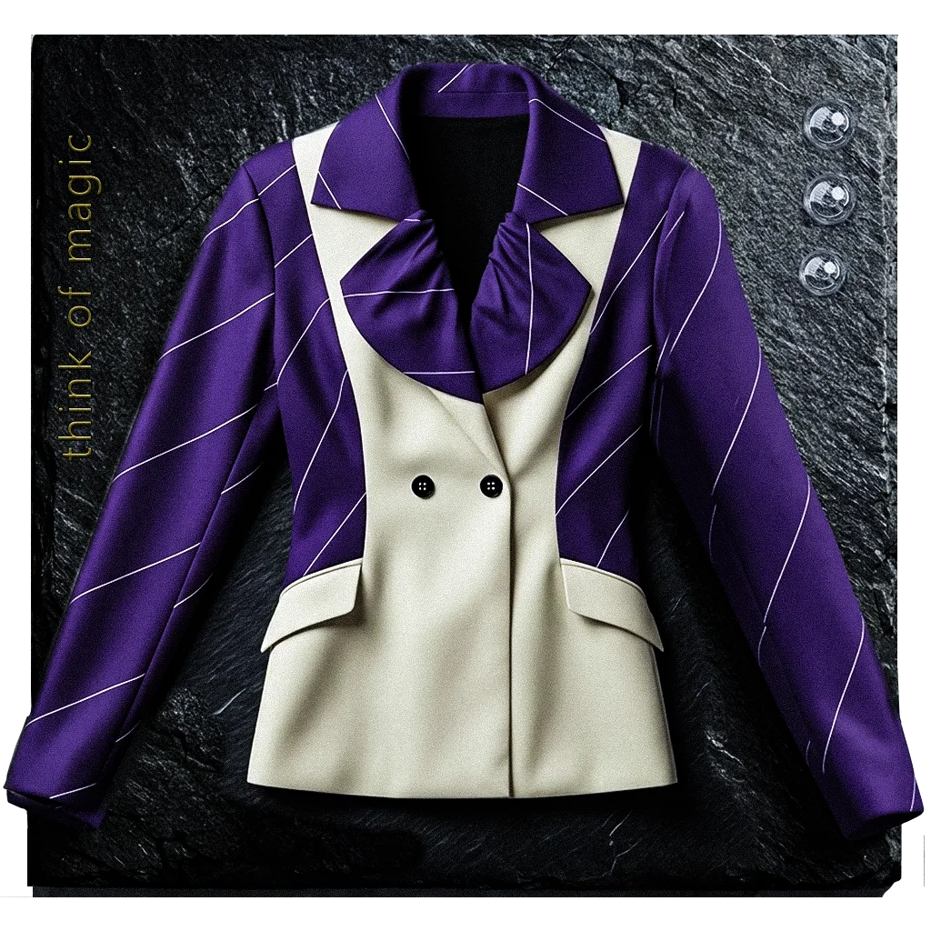 Tom Damen Blazer "Lines" - creme-dark purple