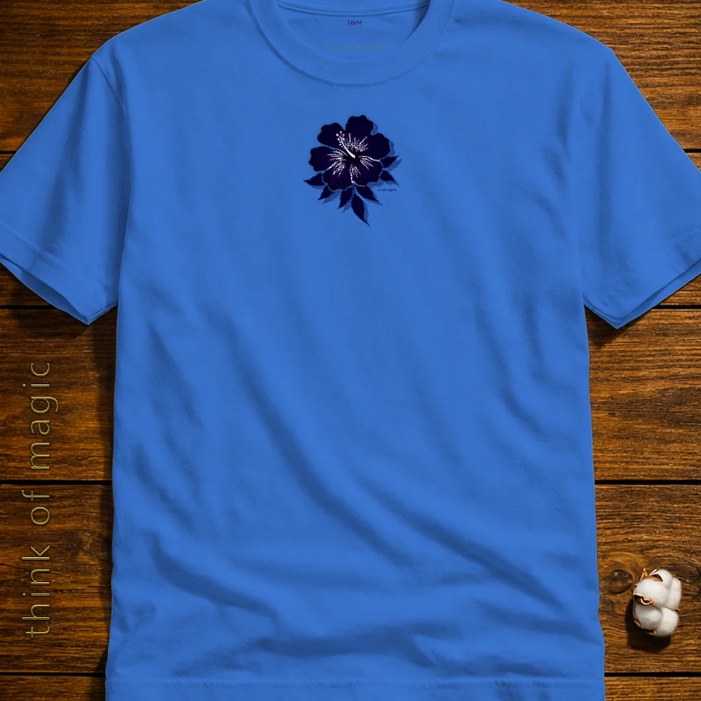 Damen T-Shirt "Blue Hibiskus"-Heavycotton