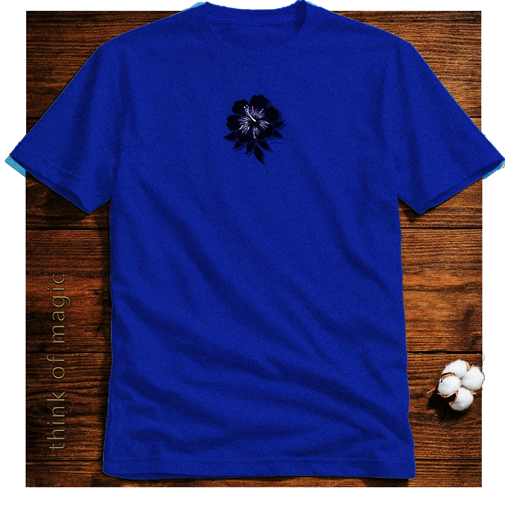 Tom Damen Shirt "Blue Hibiskus" - airlume cotton