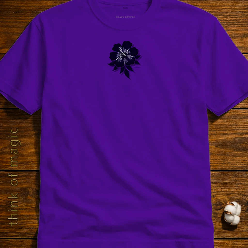 Damen T-Shirt "Blue Hibiskus"-Heavycotton