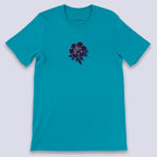Casual Flower Shirt "Blue Hibiskus"