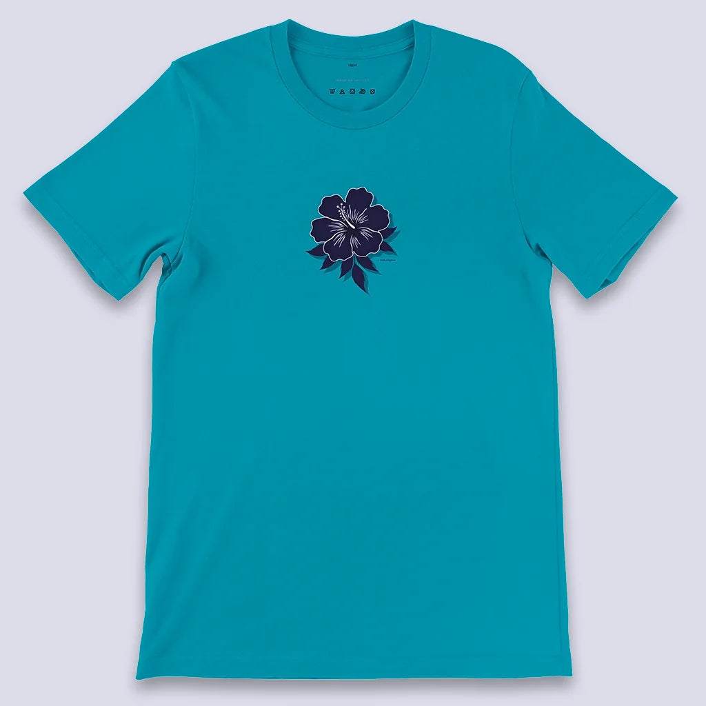 Shirt Damen "Blue Hibiskus"
