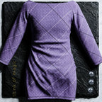 Tom Damen V-Neck Dress "Elegant Lines" - lila