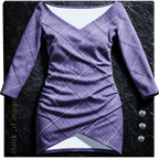Tom Damen V-Neck Dress "Elegant Lines" - lila