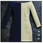 Tom Damen V-Neck Dress - gold-dark purple