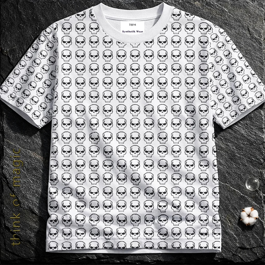 Damen T-Shirt "Skulls"-Weiß