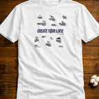 Damen T-Shirt "Create your Life" - Airlume Cotton