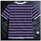 Tom Damen Styleshirt "Skulls & Stripes"- dark purple