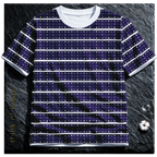Tom Damen Styleshirt "Skulls & Stripes"- dark purple