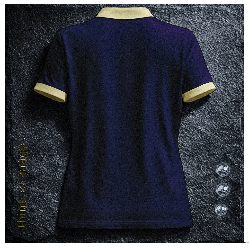 Tom Damen Poloshirt "Soft Fit" - dark purple-creme