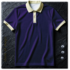 Tom Damen Poloshirt "Soft Fit" - dark purple-creme