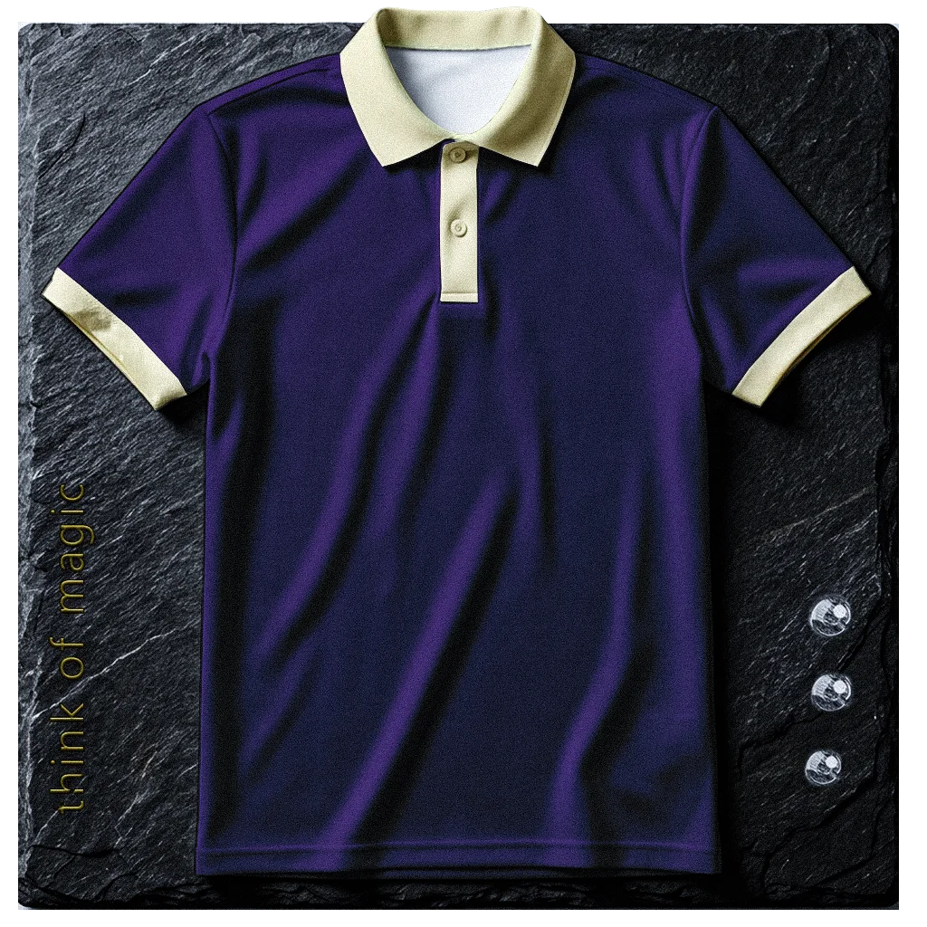 Tom Damen Poloshirt "Soft Fit" - dark purple-creme