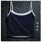 Tom Damen Tanktop "Strap Top" - dark purple
