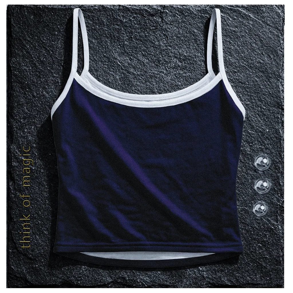 Tom Damen Tanktop "Strap Top" - dark purple