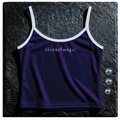 Tom Damen Tanktop "Strap Top" - dark purple